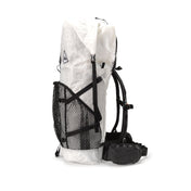 Left side view of Hyperlite Mountain Gear's Windrider 70 Pack in White